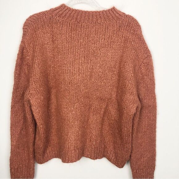 ZARA | NEW Rust Color Mock Neck Turtleneck Sweater Women’s Size Small - Picture 6 of 7